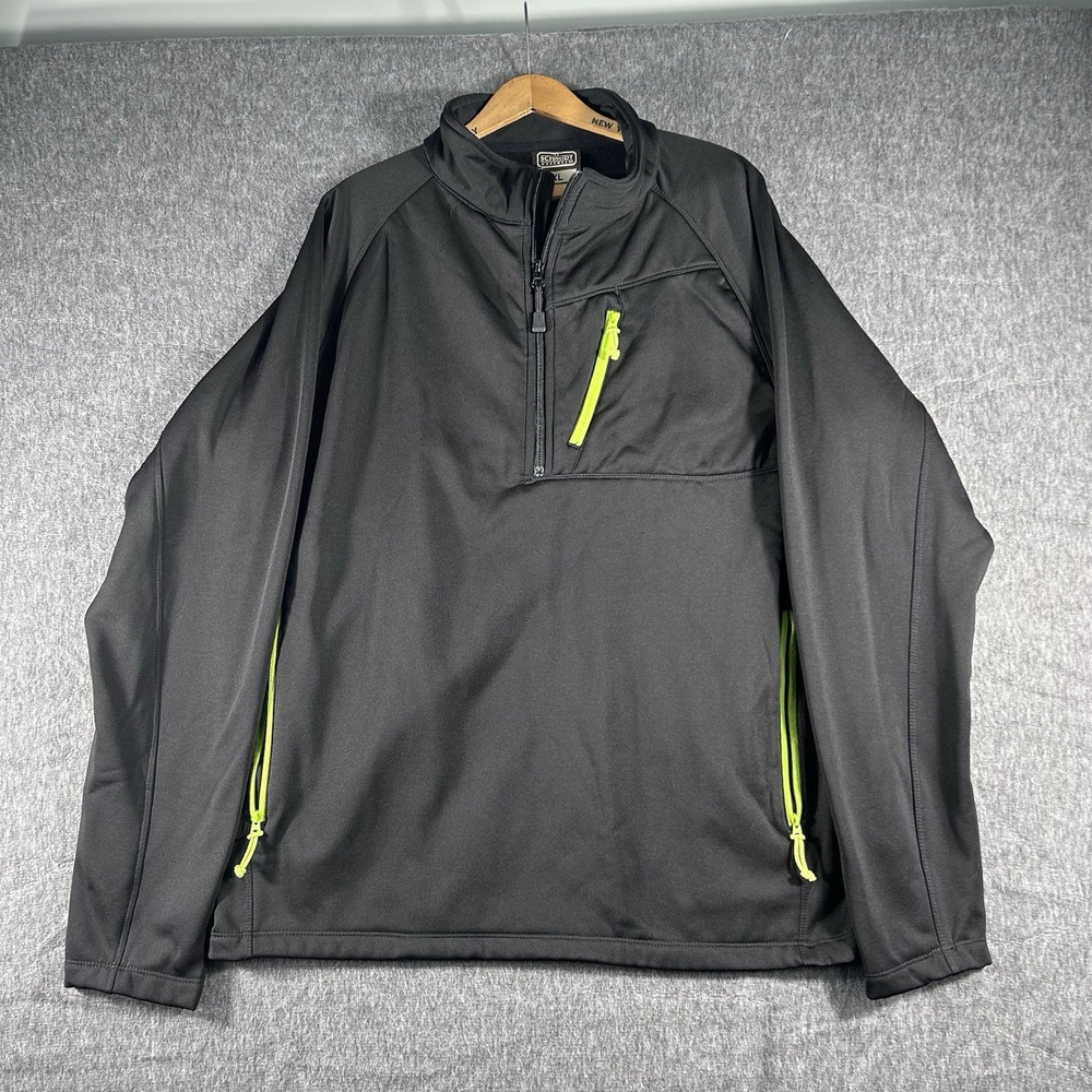 C.E. Schmidt Workwear Mens XL Black Quarter Zip Pullover Jacket Fleece Lined